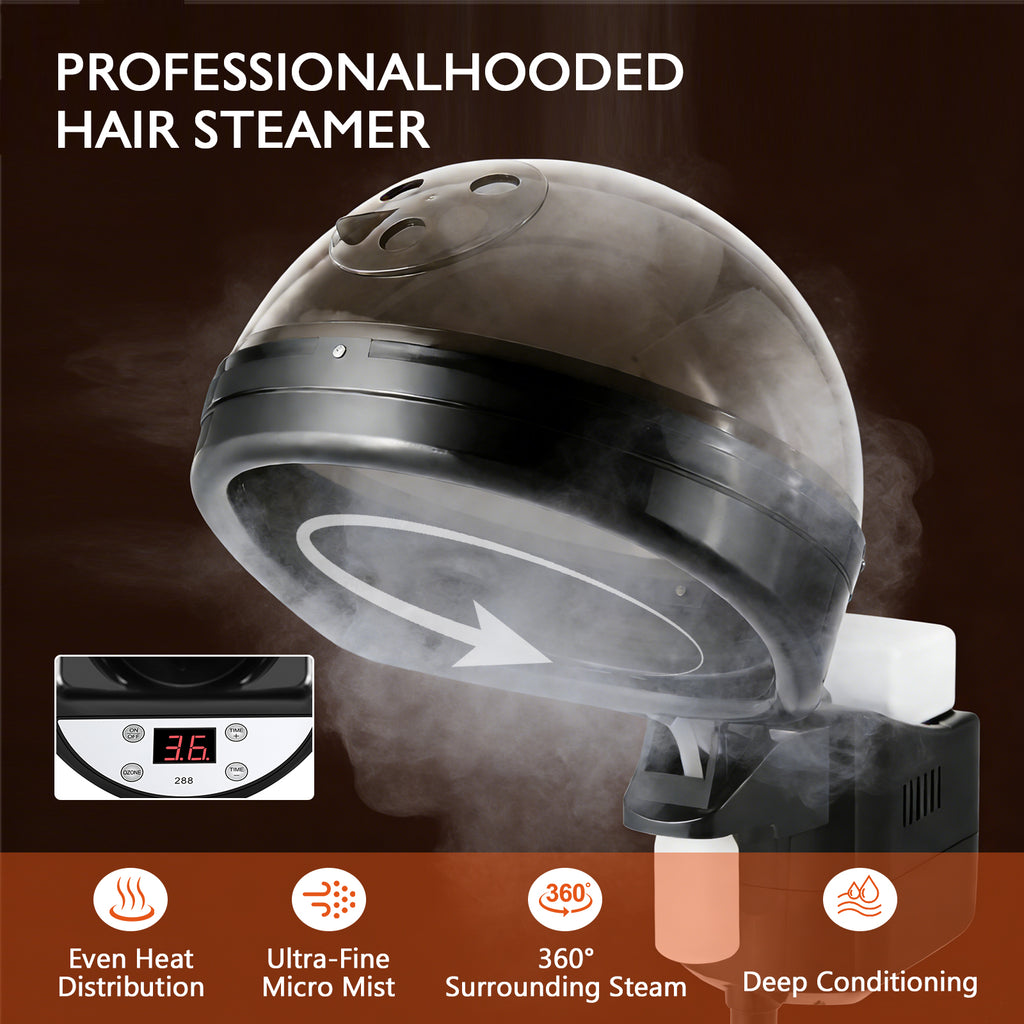 #4024 Professional Hair Steamer for Deep Conditioning, Standing Hair Steamer with Timer, Adjustable Height Steamer for Hair Beauty Salon Home Use