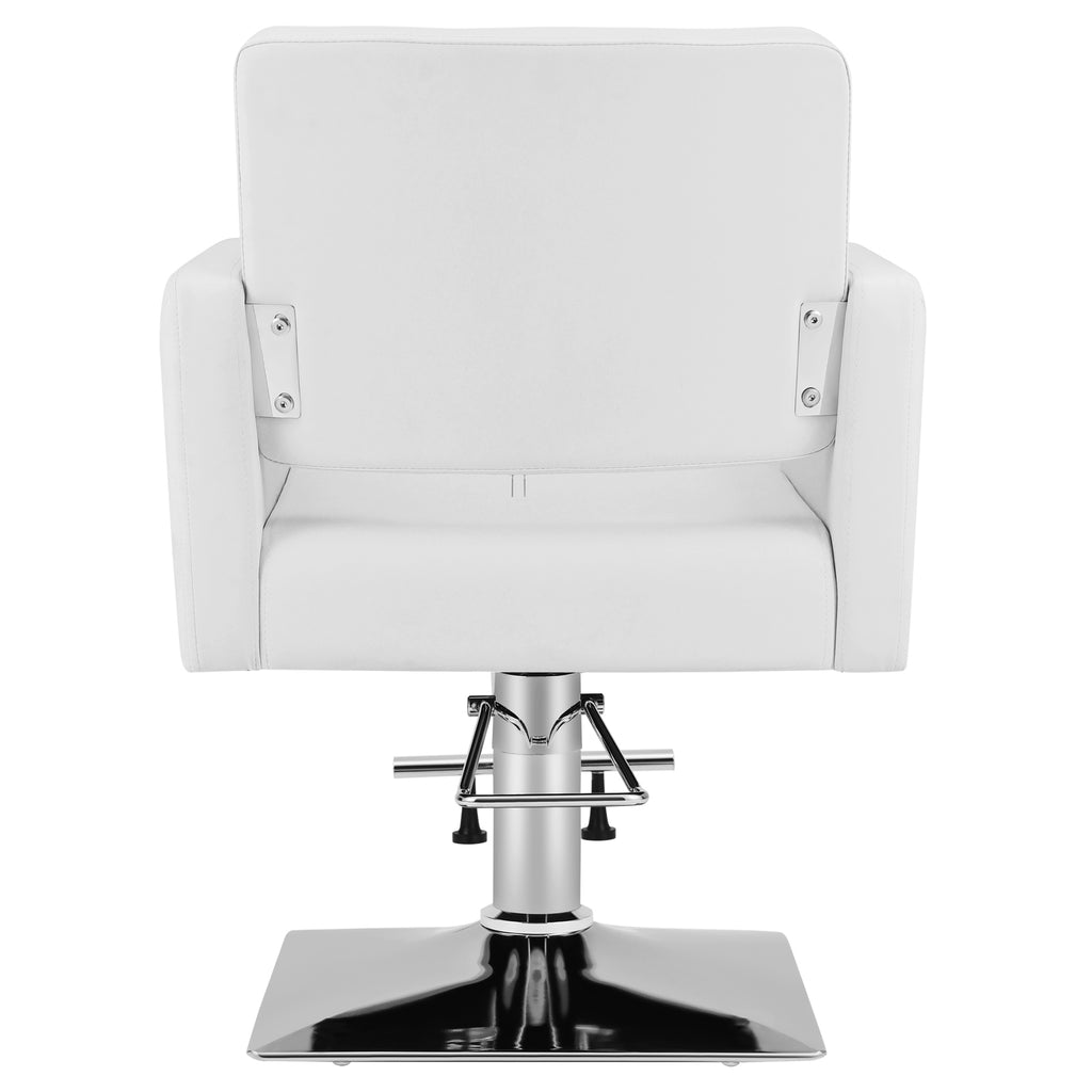 #91000 Hair Salon Chair White, Hydraulic Styling Chair with Heavy Duty Pump, 360 Degree Swivel Barber Chair, Beauty Salon Equipment for Hair Stylist, Max Load 330 Lbs