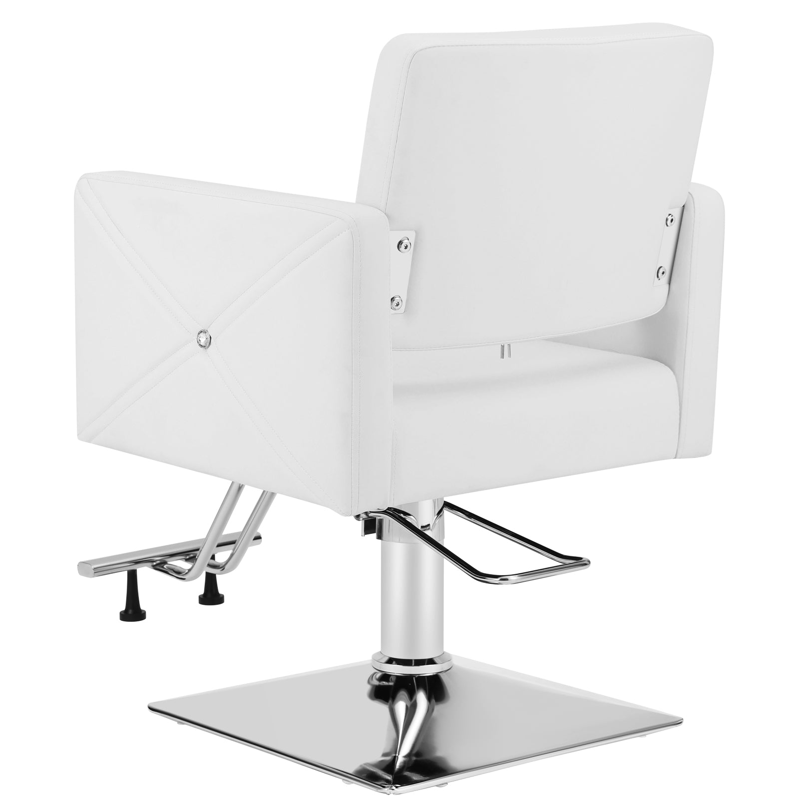 #91000 Hair Salon Chair White, Hydraulic Styling Chair with Heavy Duty Pump, 360 Degree Swivel Barber Chair, Beauty Salon Equipment for Hair Stylist, Max Load 330 Lbs