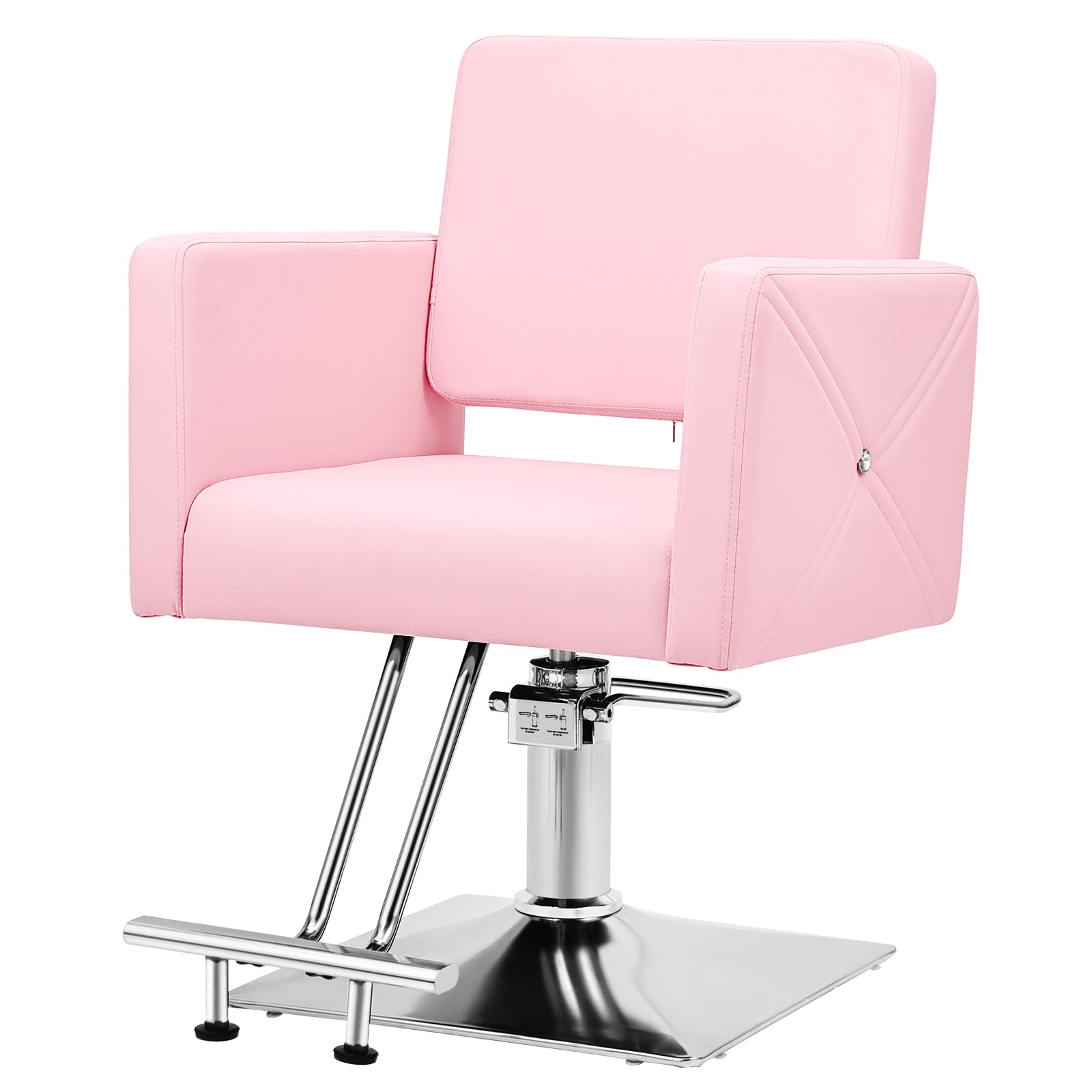 #5437 Pink Salon Chair for Hair Stylist with Back Cover, Hydraulic Hair Chair 360 Swivel Barber Chair, Beauty Salon Equipment for Hair Stylist Women, Max Load Weight 330 Lbs