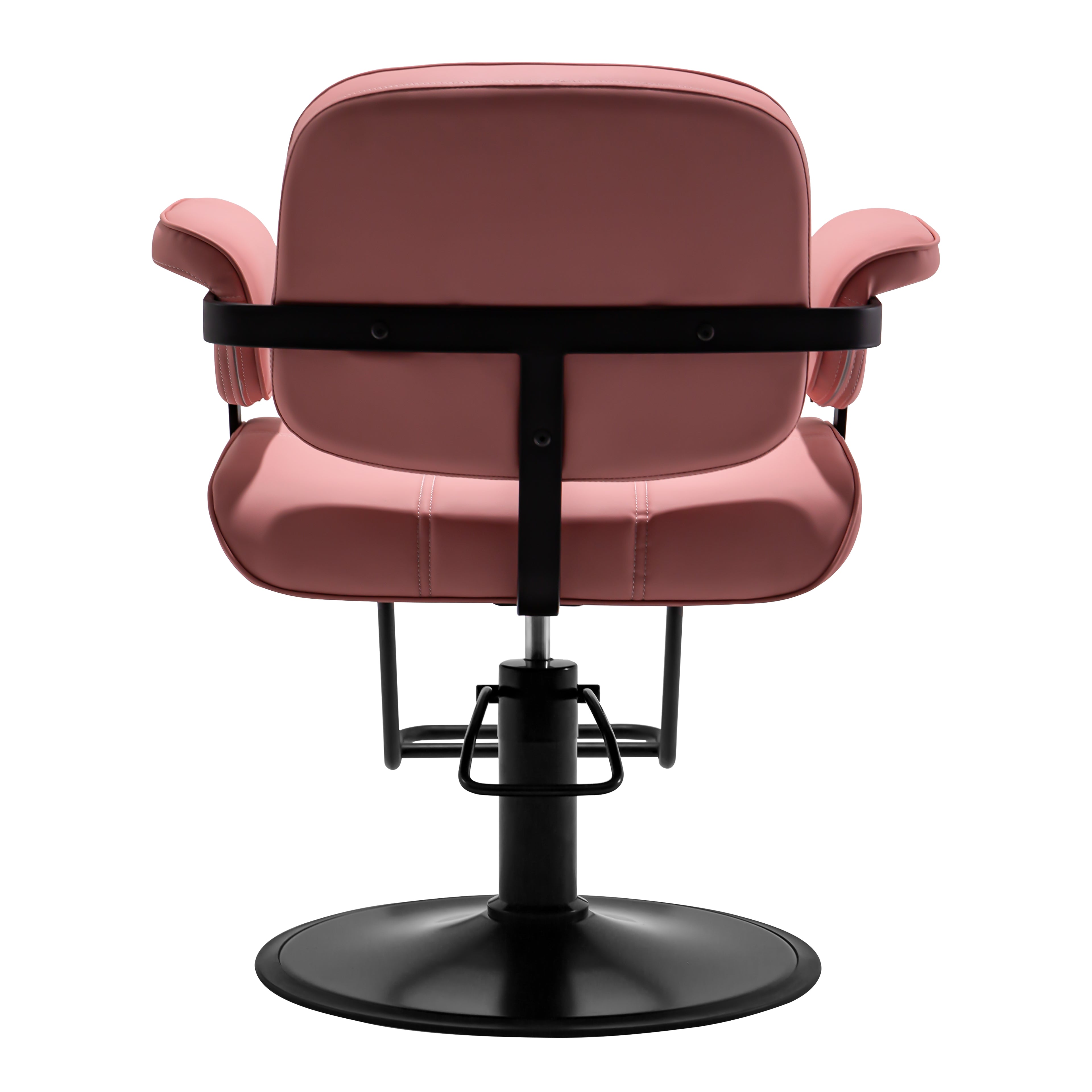 #2420 Barber Salon Chair, Extra Wide Hair Styling Chair with Heavy Duty Hydraulic Pump, 360?? Swivel Height Adjustable Braiding Design, Luxury Beauty Salon and Barbershop Equipment, Pink