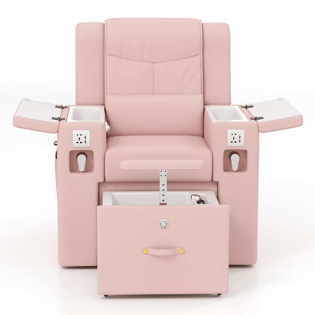 #1481 Artist hand Pedicure Spa Chair, Massage Chair, with Smart Foot Bathtub, Hand Wash, Salon Chairs for Manicure, Foot Bath