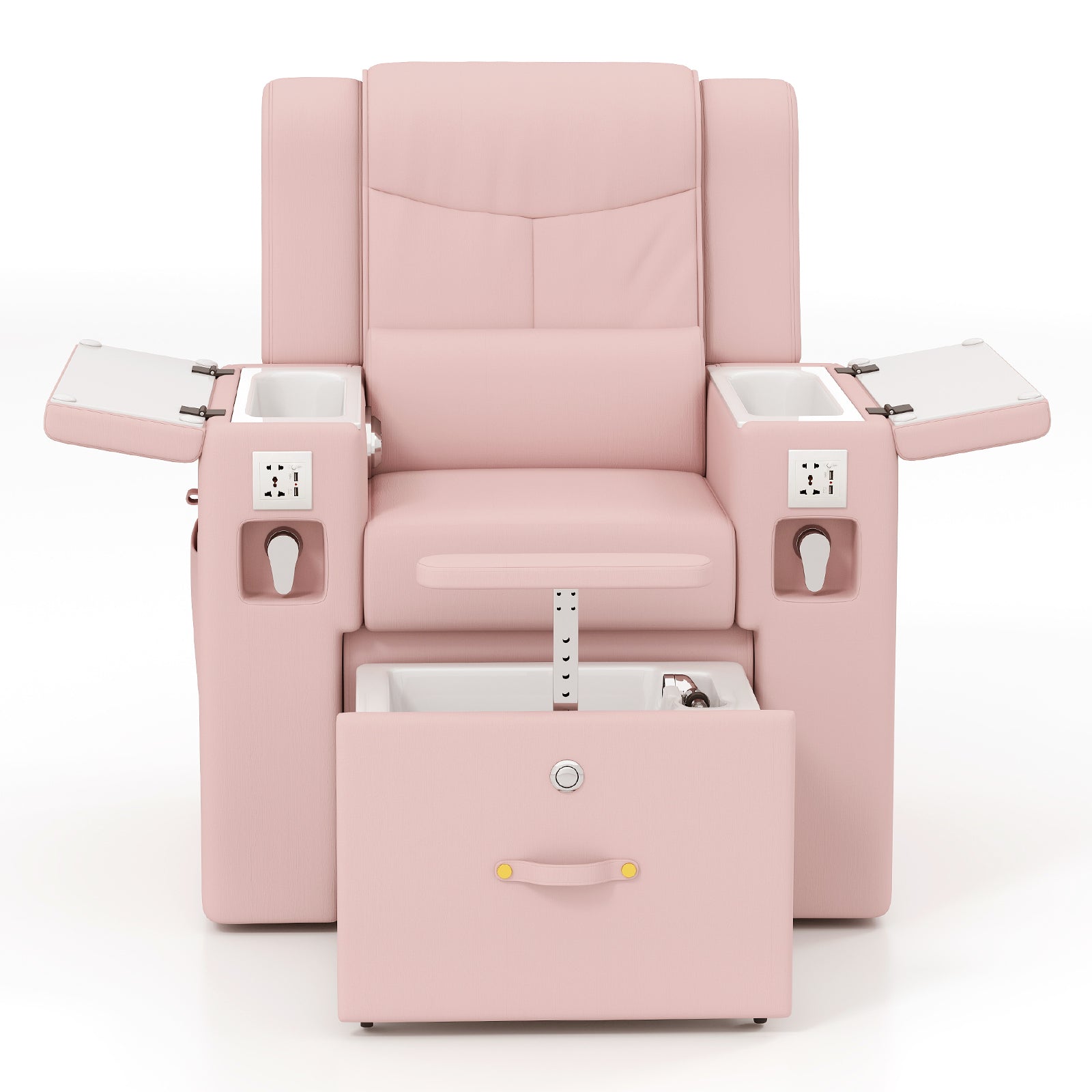 #1481 Artist hand Pedicure Spa Chair, Massage Chair, with Smart Foot Bathtub, Hand Wash, Salon Chairs for Manicure, Foot Bath