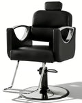 #2015 Barber Salon Chairs, Reclining Salon Chair for Hair Stylist, Hair Salon Chair with Heavy Duty Hydraulic Pump, 360 Degree Swivel Adjustable Height for Barbershop, Beauty Salon Equipment, Black