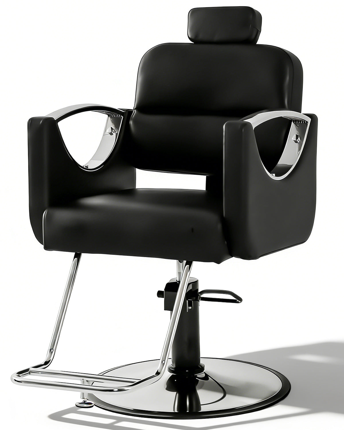 #2015 Barber Salon Chairs, Reclining Salon Chair for Hair Stylist, Hair Salon Chair with Heavy Duty Hydraulic Pump, 360 Degree Swivel Adjustable Height for Barbershop, Beauty Salon Equipment, Black