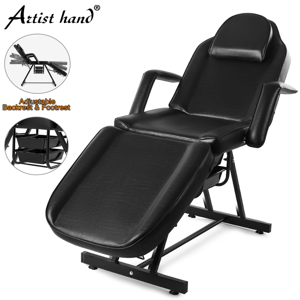 #2004 Facial Tattoo Chair Massage Bed Salon Lash Chair for Eyelash Extensions Tattoo Table Salon Chair with Trays