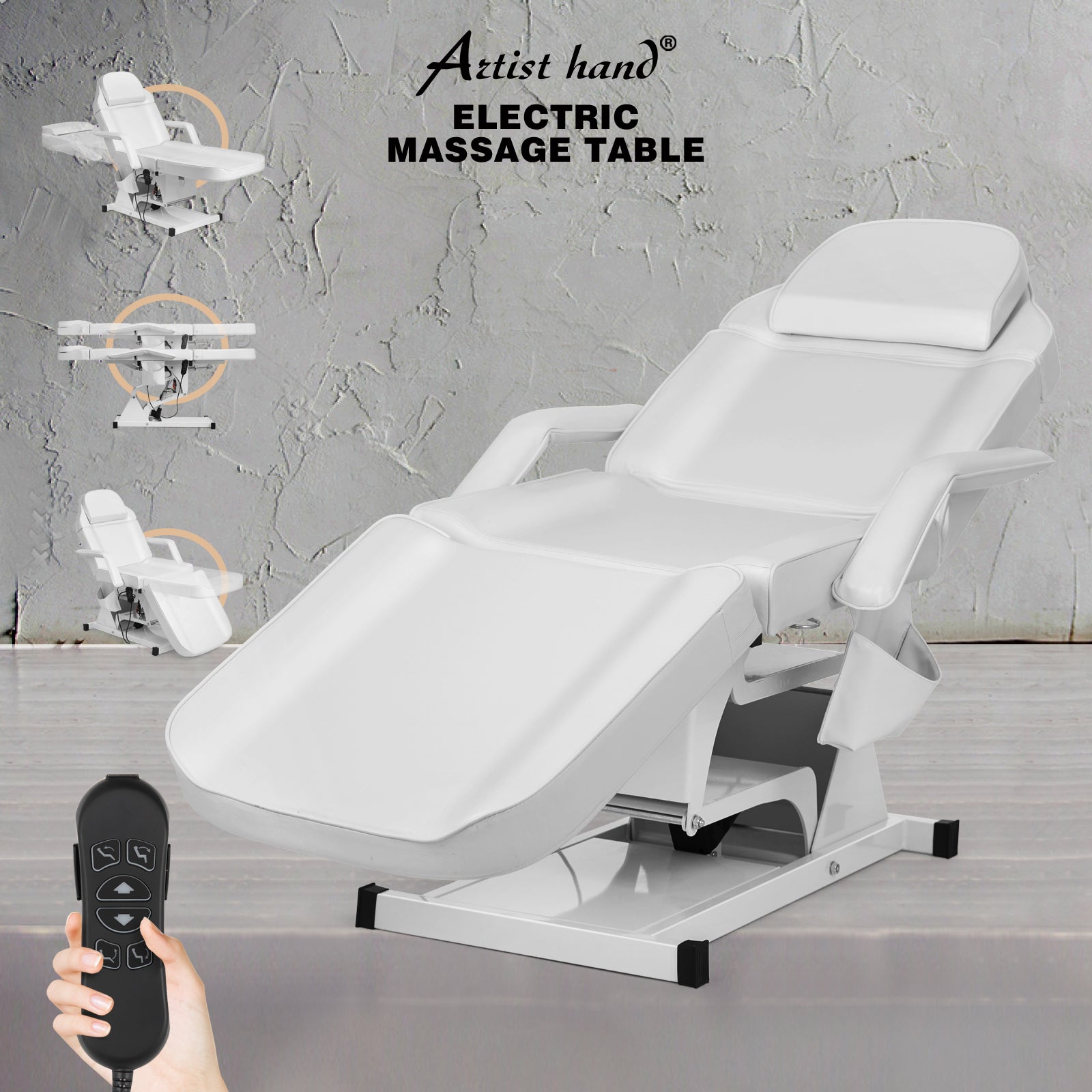 #2926 Facial Bed for Esthetician MassageTable Beauty Bed Medical Aesthetic Tattoo Procedure Bed with 3 Motor Electrical Adjustments,White