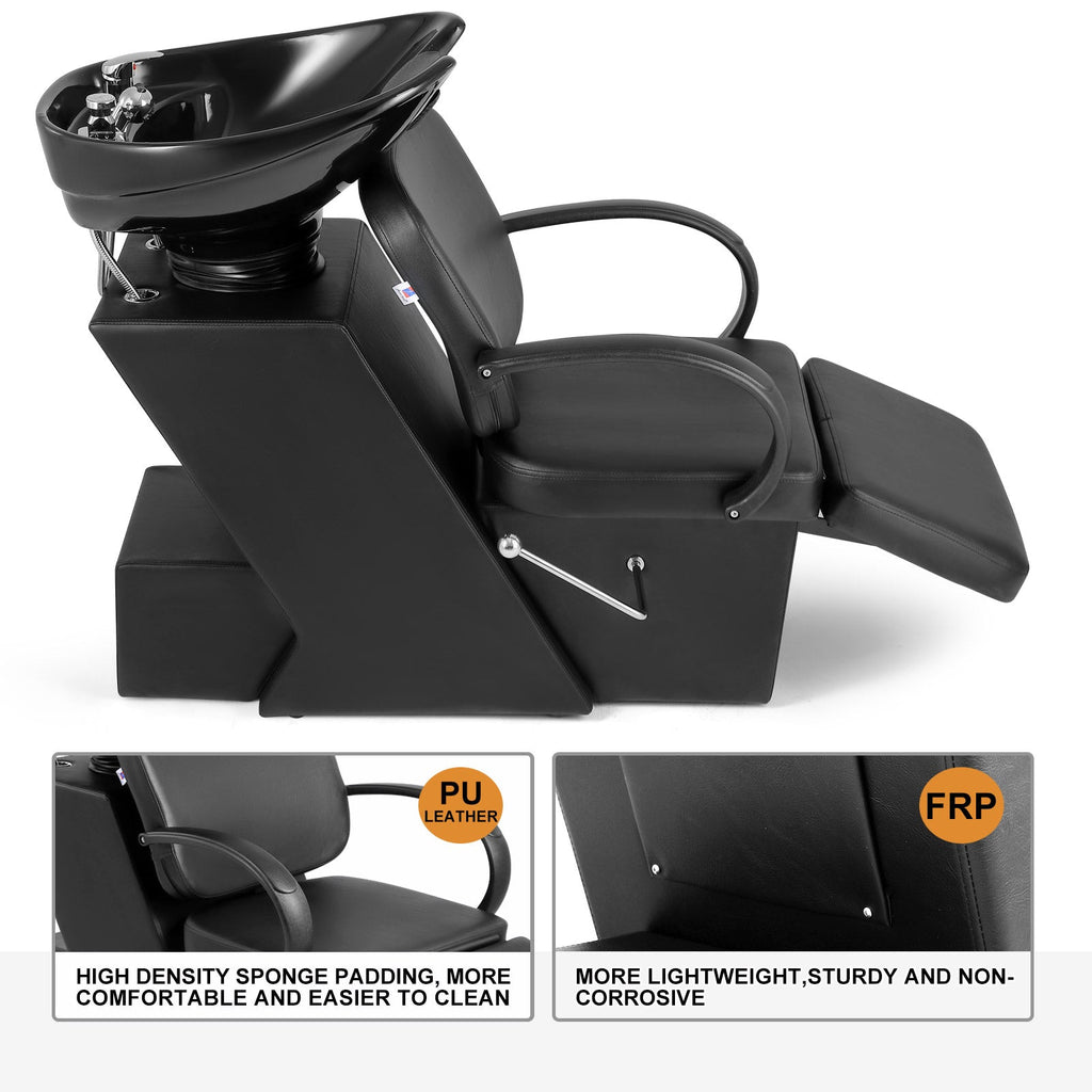 #1006 Shampoo Station Backwash Chair Shampoo Bowl Sink Unit Station Artisthand