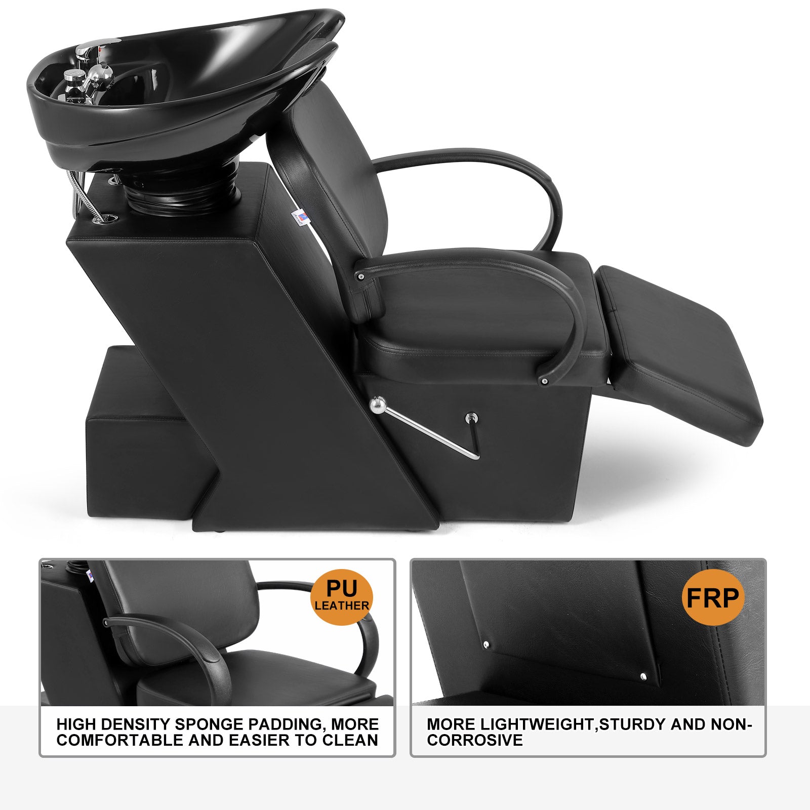 #1006 Shampoo Station Backwash Chair Shampoo Bowl Sink Unit Station Artisthand