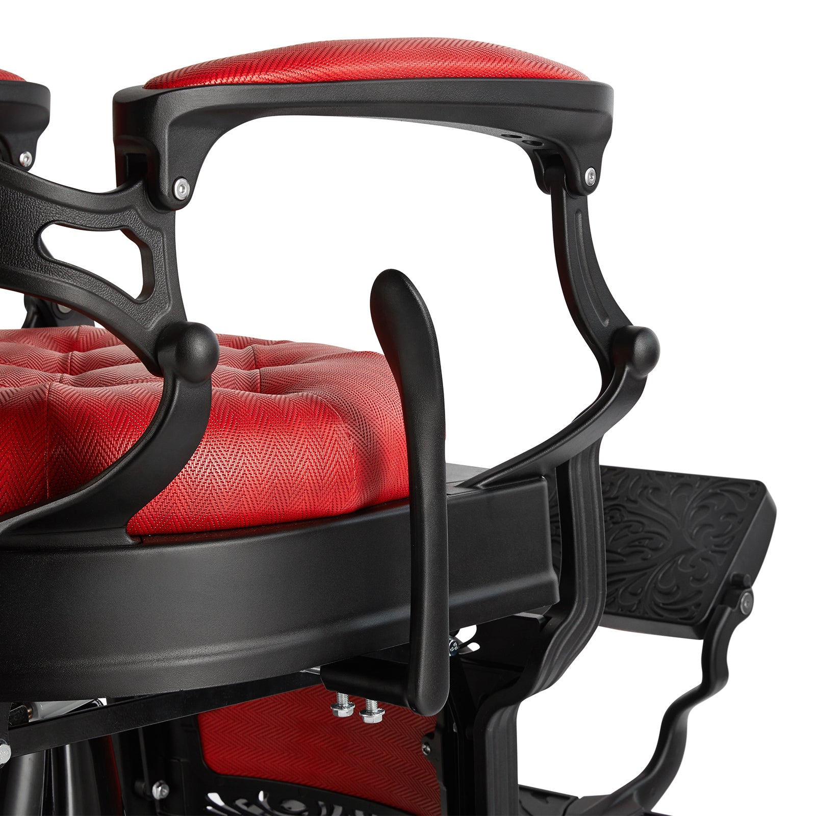 #5152 Retro Barber Chair Heavy Duty Vintage Barbershop Chair Red