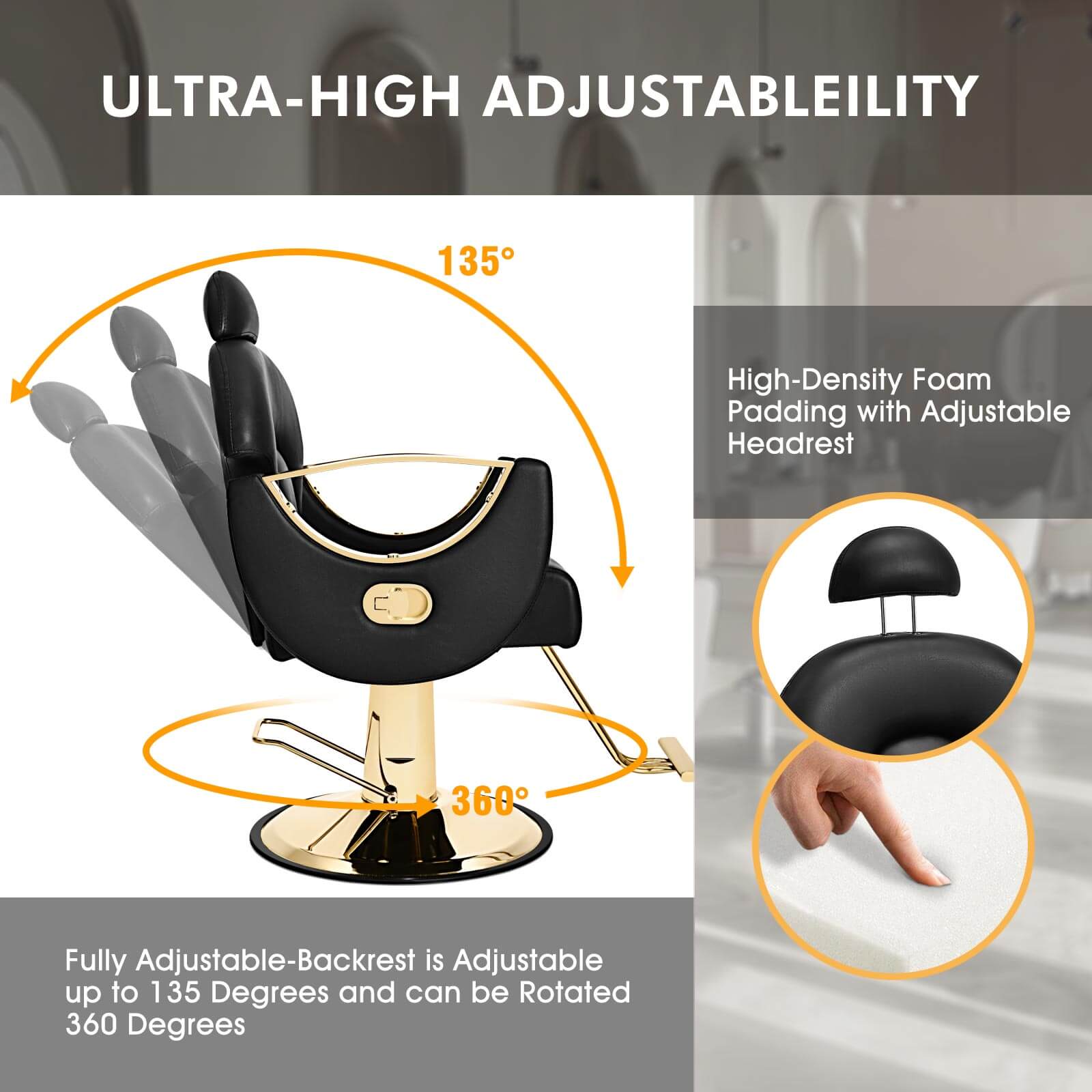 #09400 All Purpose Reclining Barber Chair
