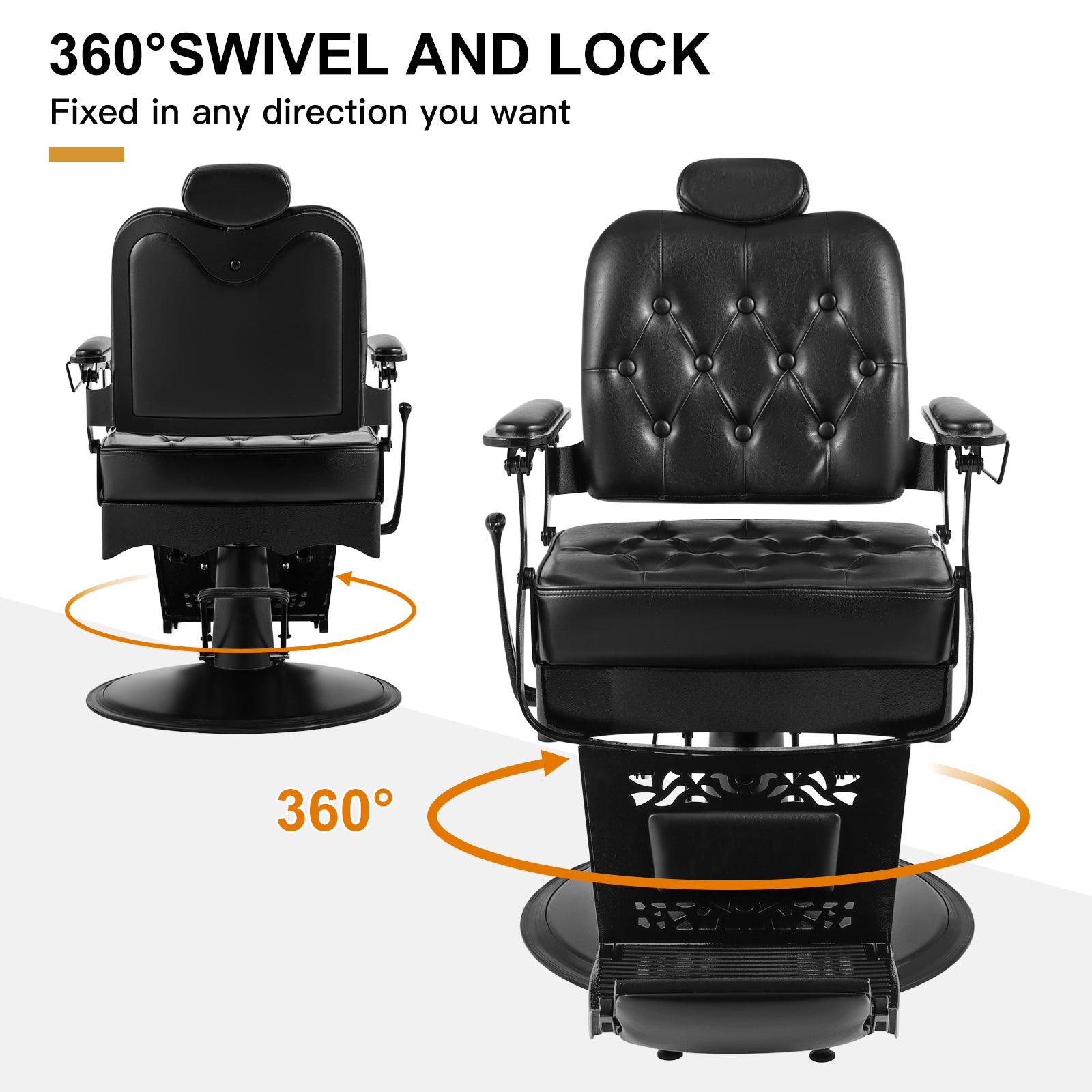 #5013 Vintage Barber Chair Heavy Duty Hydraulic Recline Salon Chair Classic Barber Chairs for Hair Stylist Tattoo Chair Barber Salon Equipment