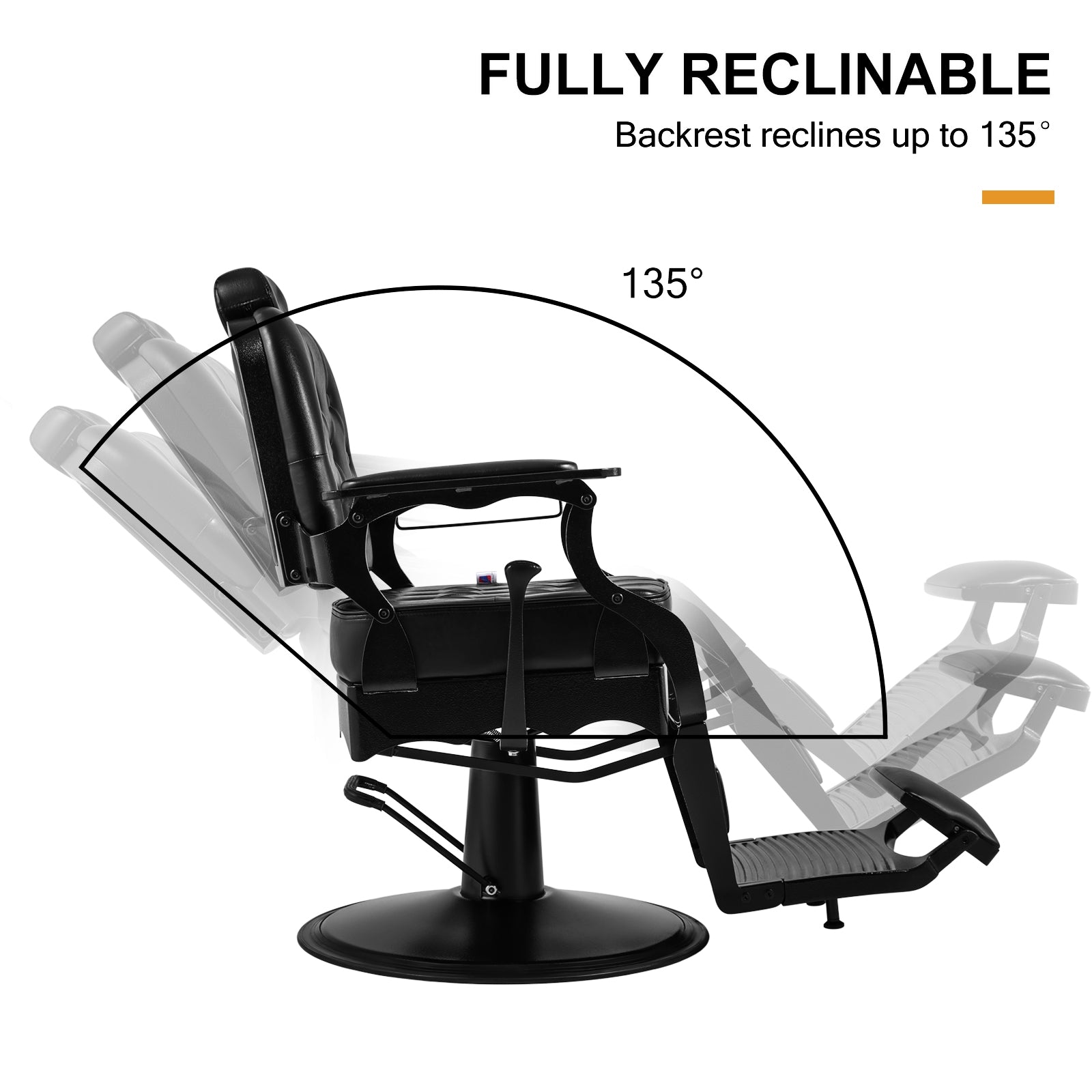 #5013 Vintage Barber Chair Heavy Duty Hydraulic Recline Salon Chair Classic Barber Chairs for Hair Stylist Tattoo Chair Barber Salon Equipment