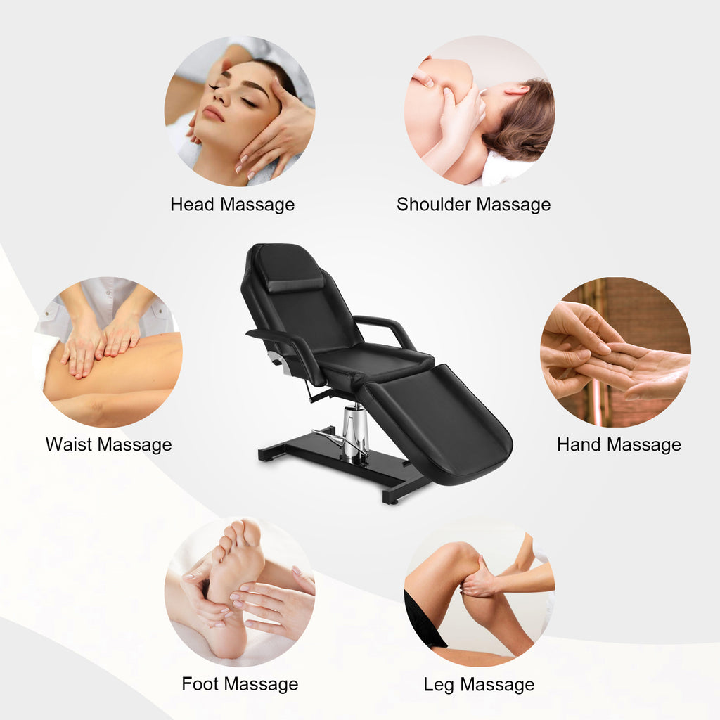 #20152 Hydraulic Facial Table Tattoo Chair Massage Bed Adjustable Professional for Esthetician Beauty Spa Lash Bed for Eyelash Extensions Salon Equipment Barber Chair Salon Chair