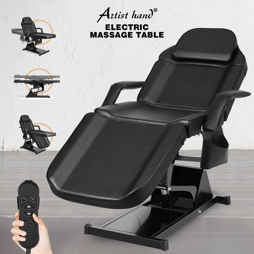 #2025 Facial Bed for Esthetician Massage Table Beauty Bed Medical Aesthetic Tattoo Chair with 3 Motor Electrical Adjustments,Black