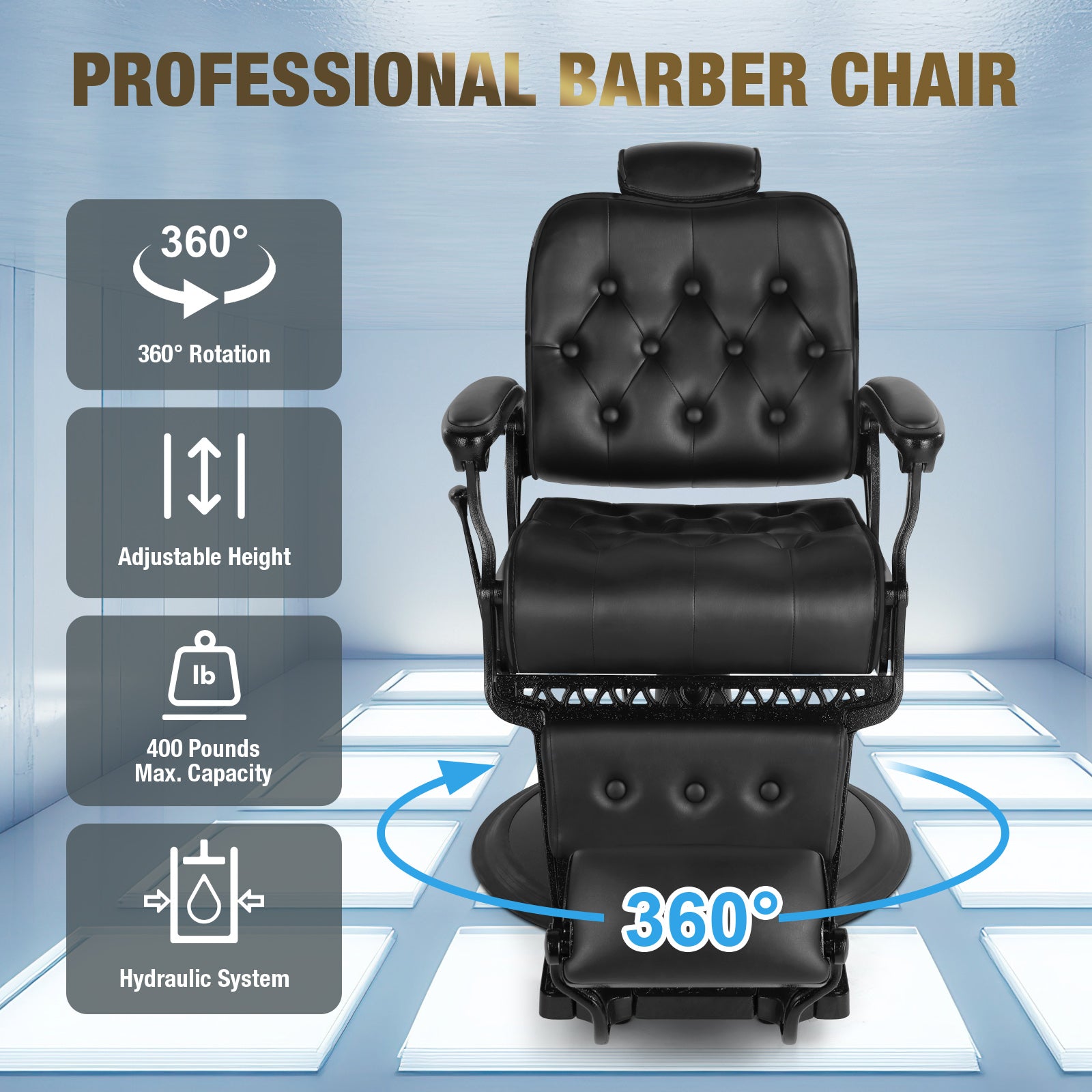 #5043 Heavy Duty Prestige Vintage Barber Chair