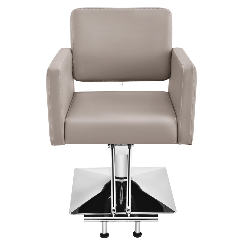 #5737 Gray Salon Chair for Hair Stylist with Back Cover, Hydraulic Hair Chair 360 Swivel Barber Chair, Beauty Salon Equipment for Hair Stylist Women, Max Load Weight 330 Lbs