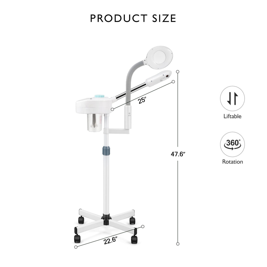 #4007 2 in1 Facial Steamer LED Magnifying Lamp Hot Ozone Beauty Salon Face Equipment Artisthand