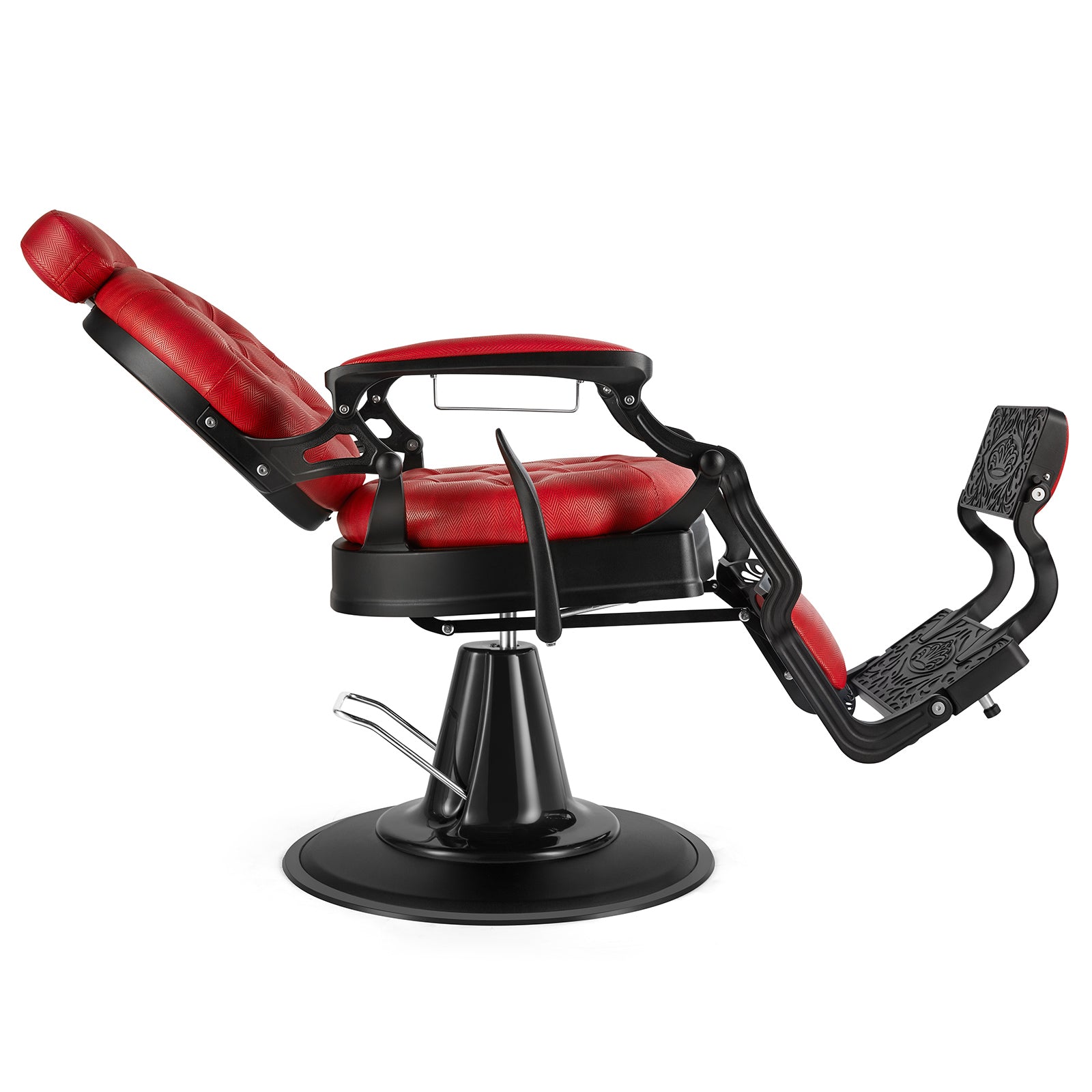 #5152 Retro Barber Chair Heavy Duty Vintage Barbershop Chair Red