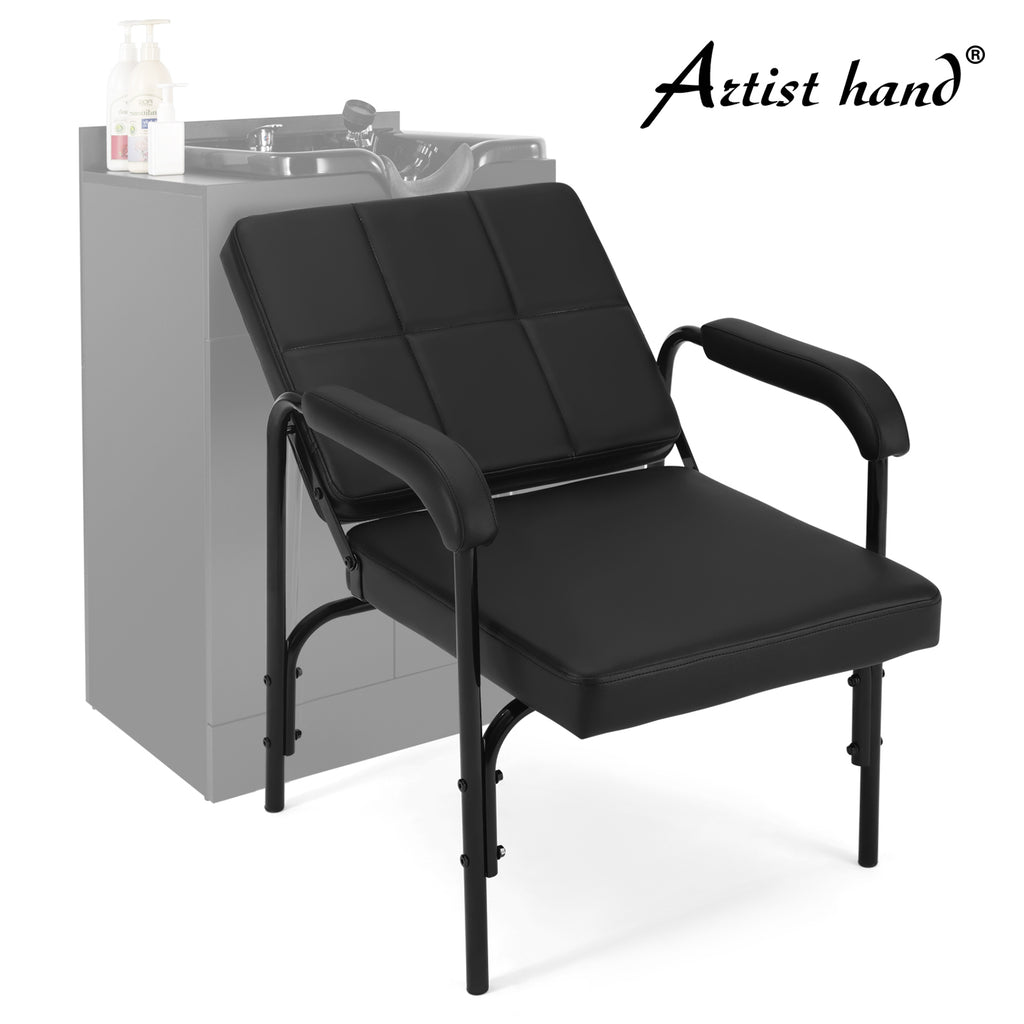 #1005 Black Reclining Barber Shampoo Chair Salon Spa Beauty Hair Styling