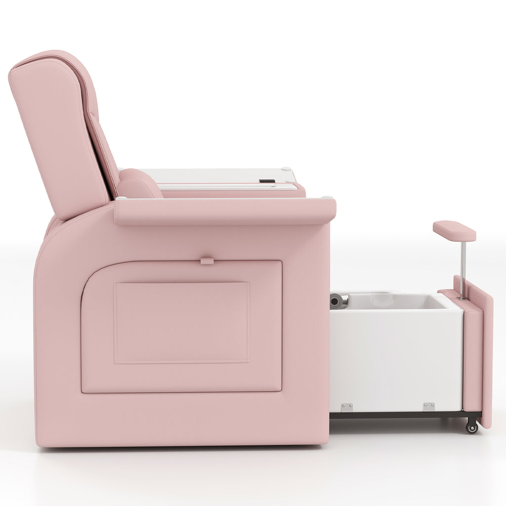 #1481 Artist hand Pedicure Spa Chair, Massage Chair, with Smart Foot Bathtub, Hand Wash, Salon Chairs for Manicure, Foot Bath