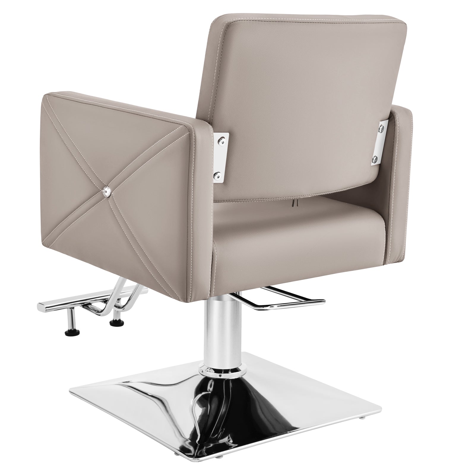 #5737 Gray Salon Chair for Hair Stylist with Back Cover, Hydraulic Hair Chair 360 Swivel Barber Chair, Beauty Salon Equipment for Hair Stylist Women, Max Load Weight 330 Lbs