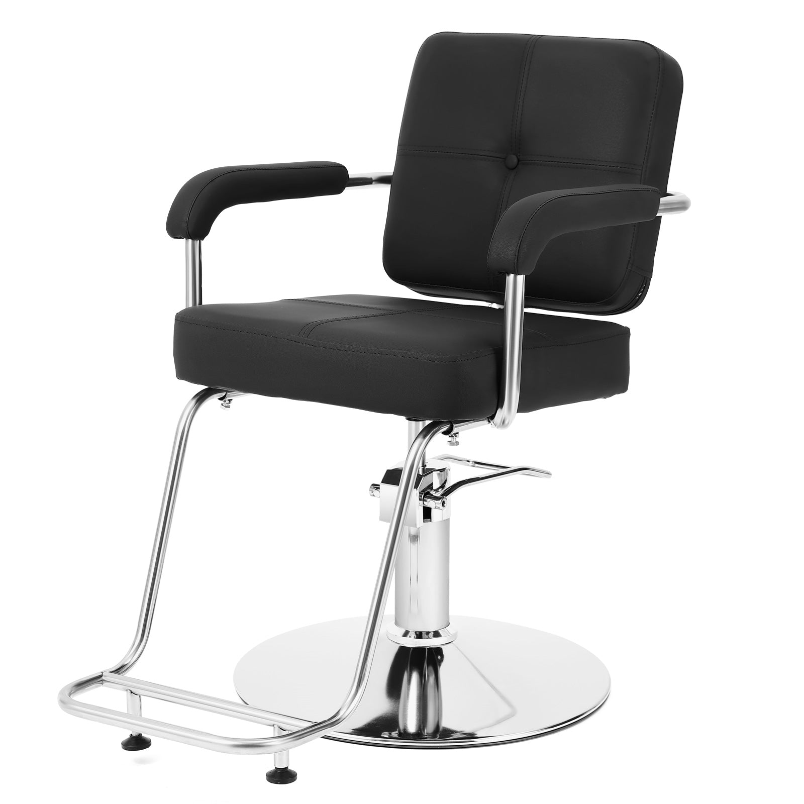 #5091 Black Salon Chair, Professional Hair Stylist Chair with Heavy Duty Hydraulic Pump, 360 Degree Swivel Styling Chair, Beauty Salon Equipment, Load Capacity 330 lbs