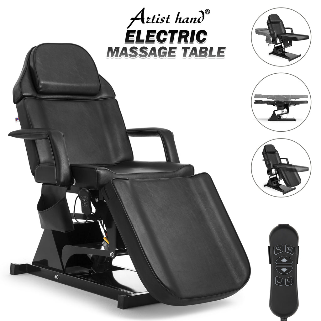 #2025 Facial Bed for Esthetician Massage Table Beauty Bed Medical Aesthetic Tattoo Chair with 3 Motor Electrical Adjustments,Black