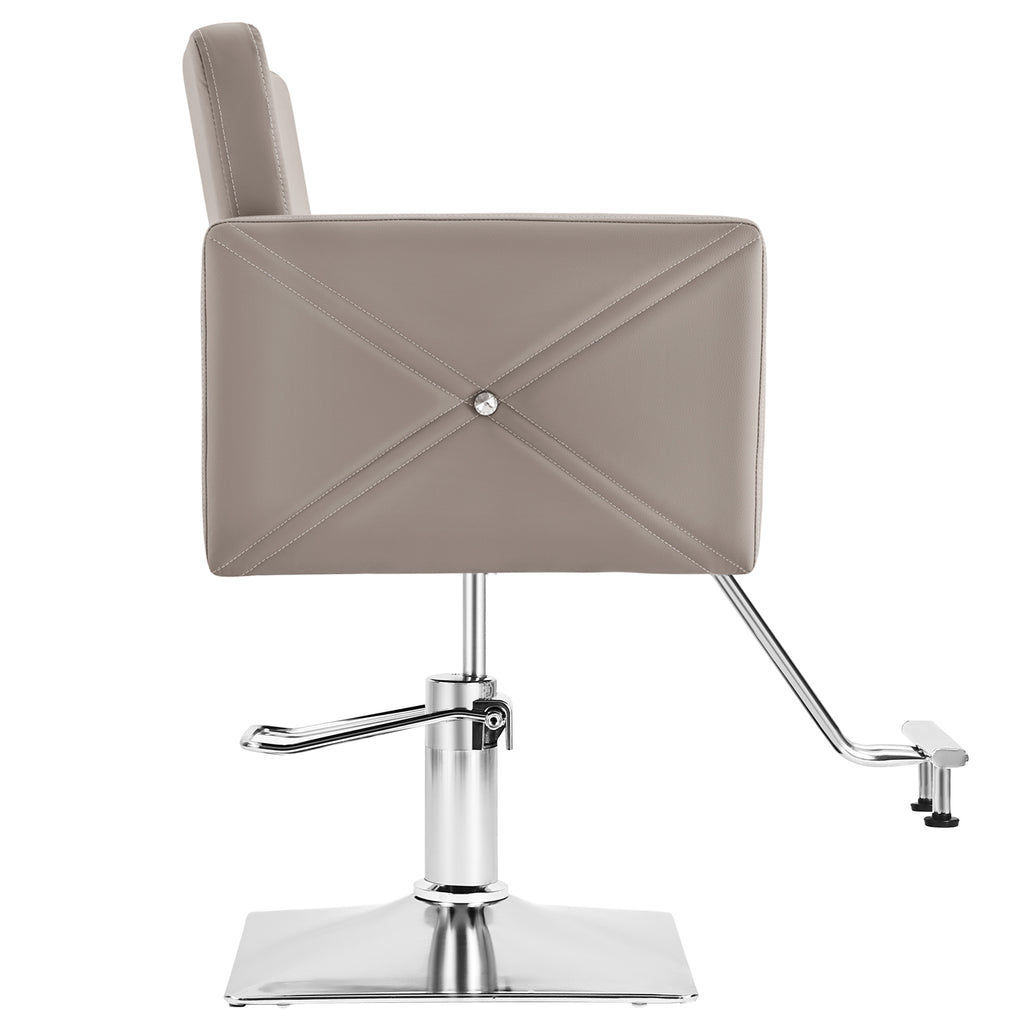 #5737 Gray Salon Chair for Hair Stylist with Back Cover, Hydraulic Hair Chair 360 Swivel Barber Chair, Beauty Salon Equipment for Hair Stylist Women, Max Load Weight 330 Lbs