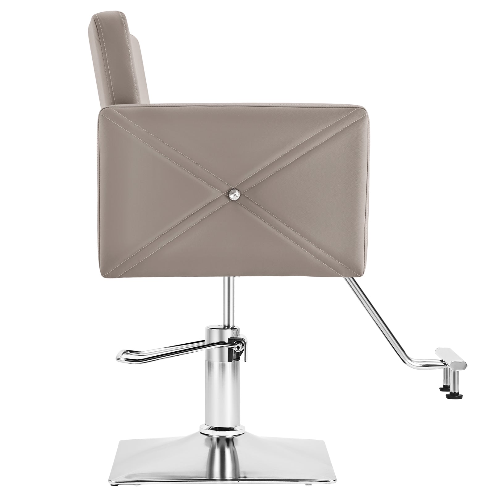 #5737 Gray Salon Chair for Hair Stylist with Back Cover, Hydraulic Hair Chair 360 Swivel Barber Chair, Beauty Salon Equipment for Hair Stylist Women, Max Load Weight 330 Lbs