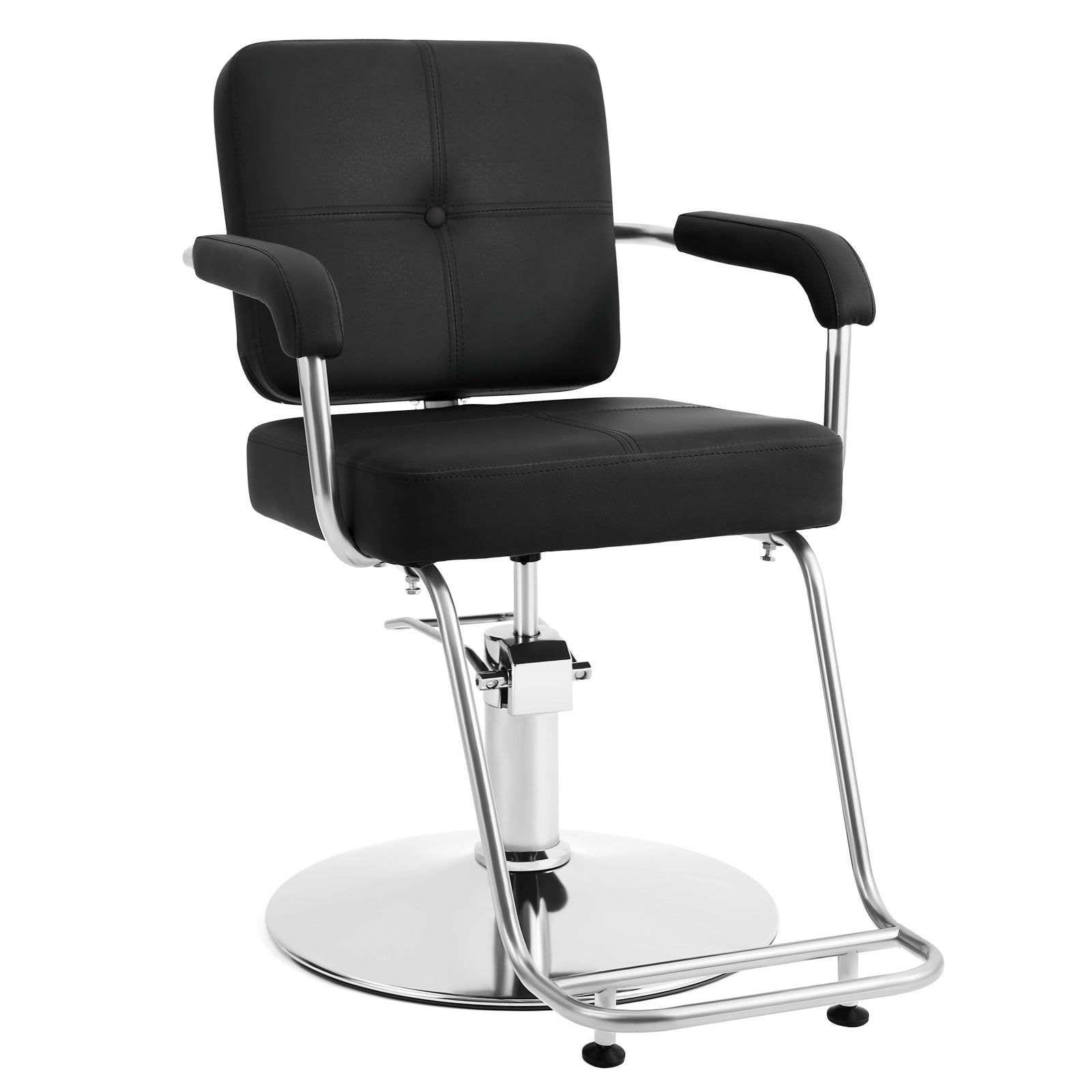 #5091 Black Salon Chair, Professional Hair Stylist Chair with Heavy Duty Hydraulic Pump, 360 Degree Swivel Styling Chair, Beauty Salon Equipment, Load Capacity 330 lbs