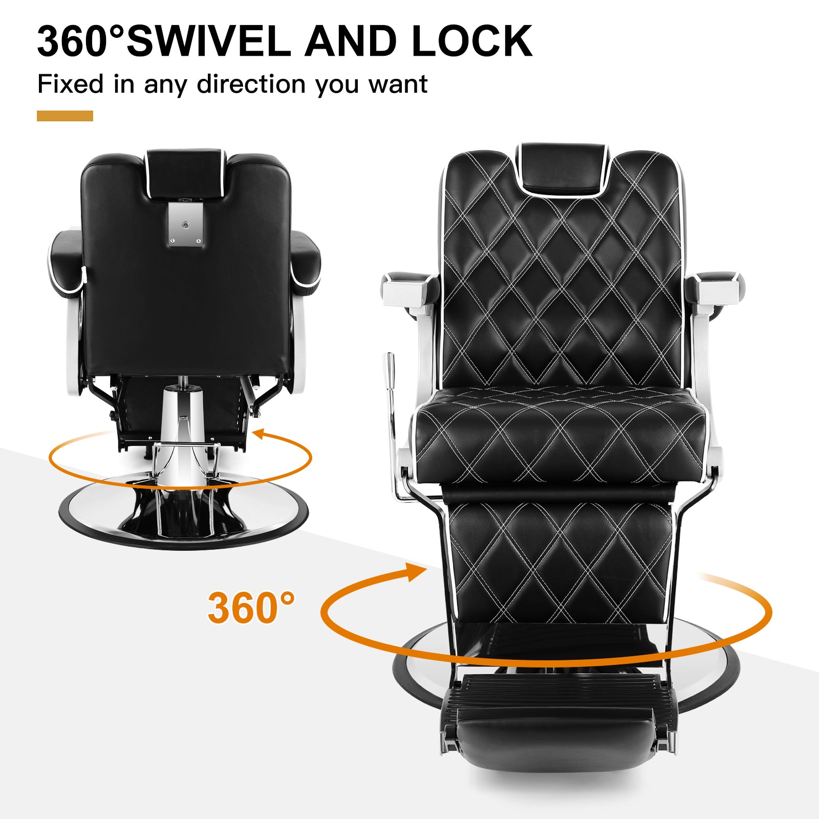 #5038 All Purpose Barber Chair Wide Backrest Reclining Salon Chair for Hair Stylist Tattoo Chair Makeup Chair for Salon Equipment