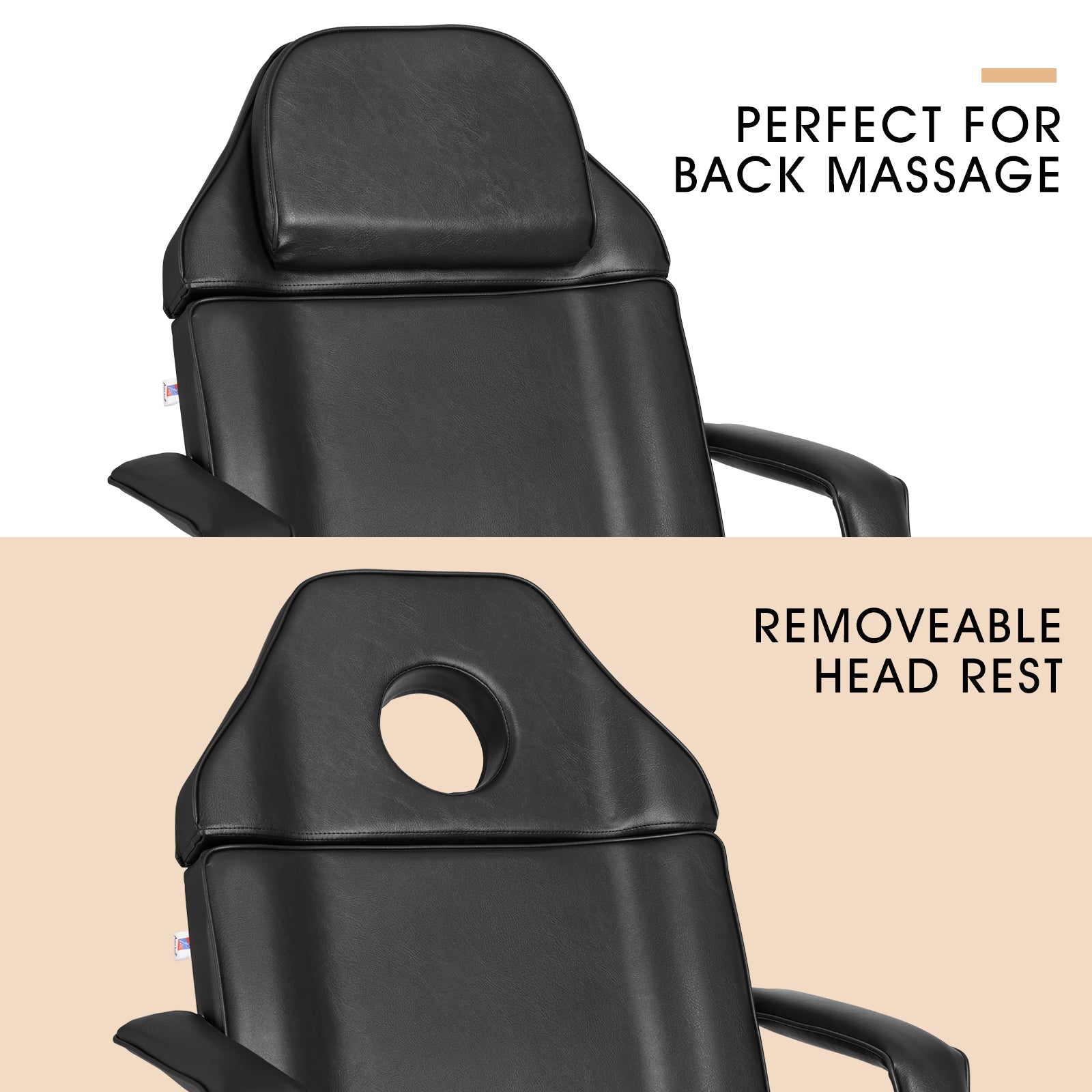 #2025 Facial Bed for Esthetician Massage Table Beauty Bed Medical Aesthetic Tattoo Chair with 3 Motor Electrical Adjustments,Black