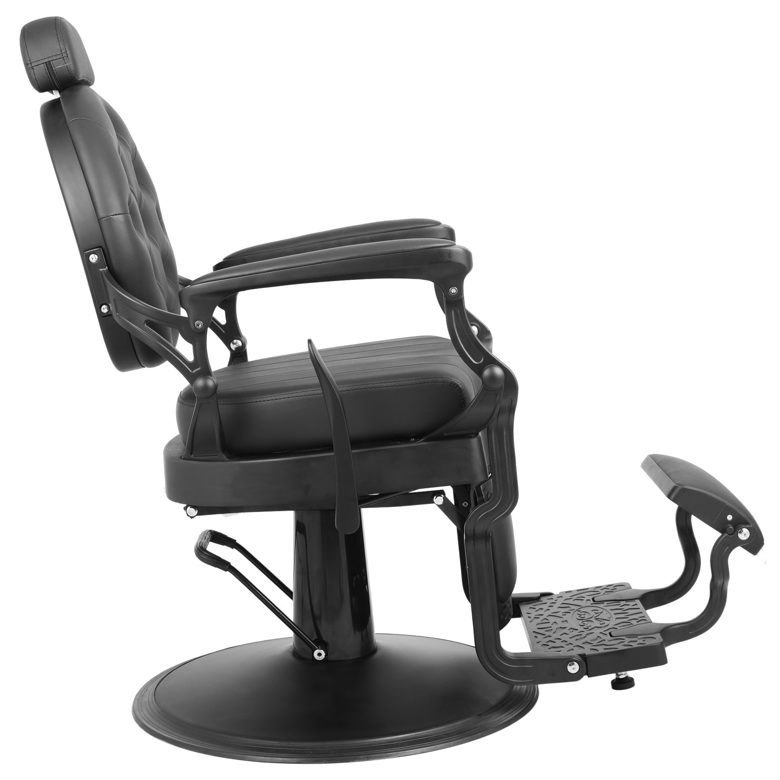 #5064 Retro Barber Chair Heavy Duty Barber Chairs Vintage Salon Chair Hydraulic Recline Chair Square Cushioning Beauty Spa Styling Equipment