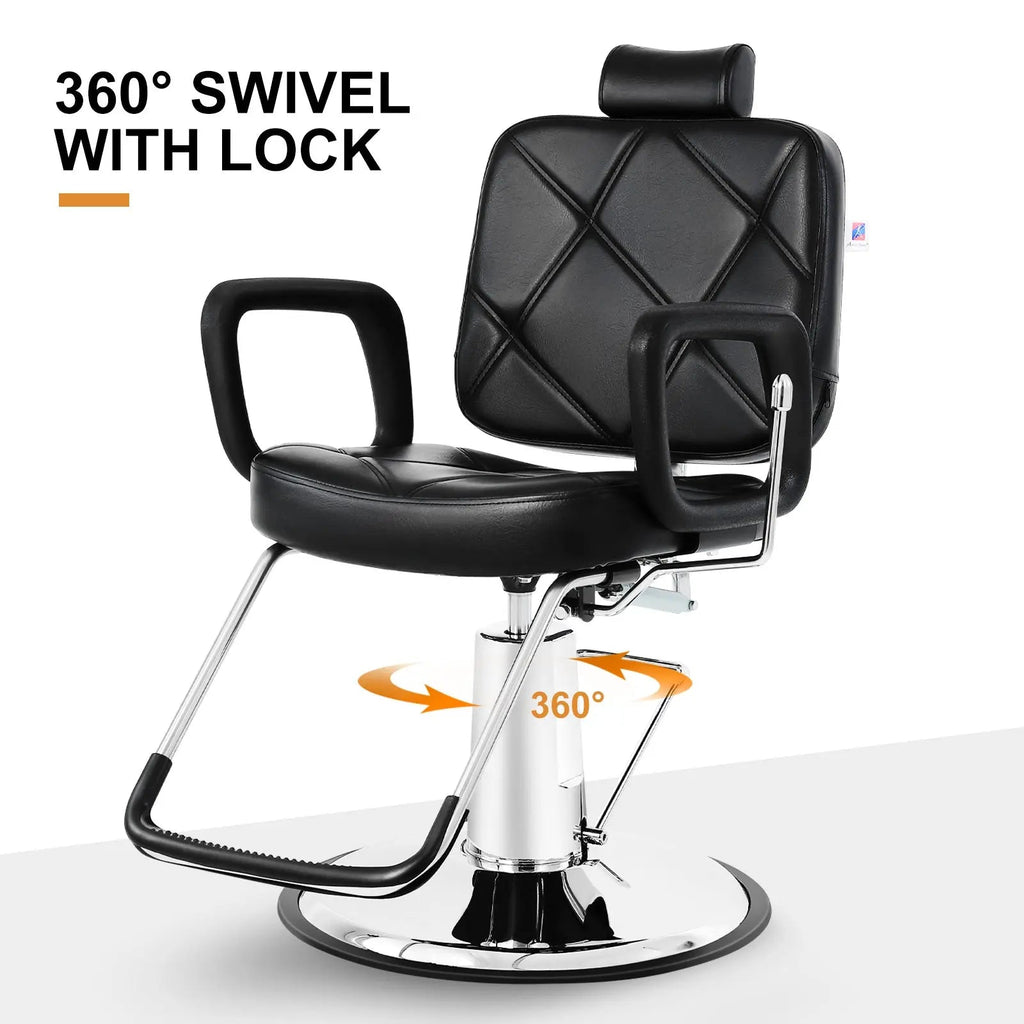 #5003 Hydraulic Recline All purpose Barber Chair Left Handed Artist hand