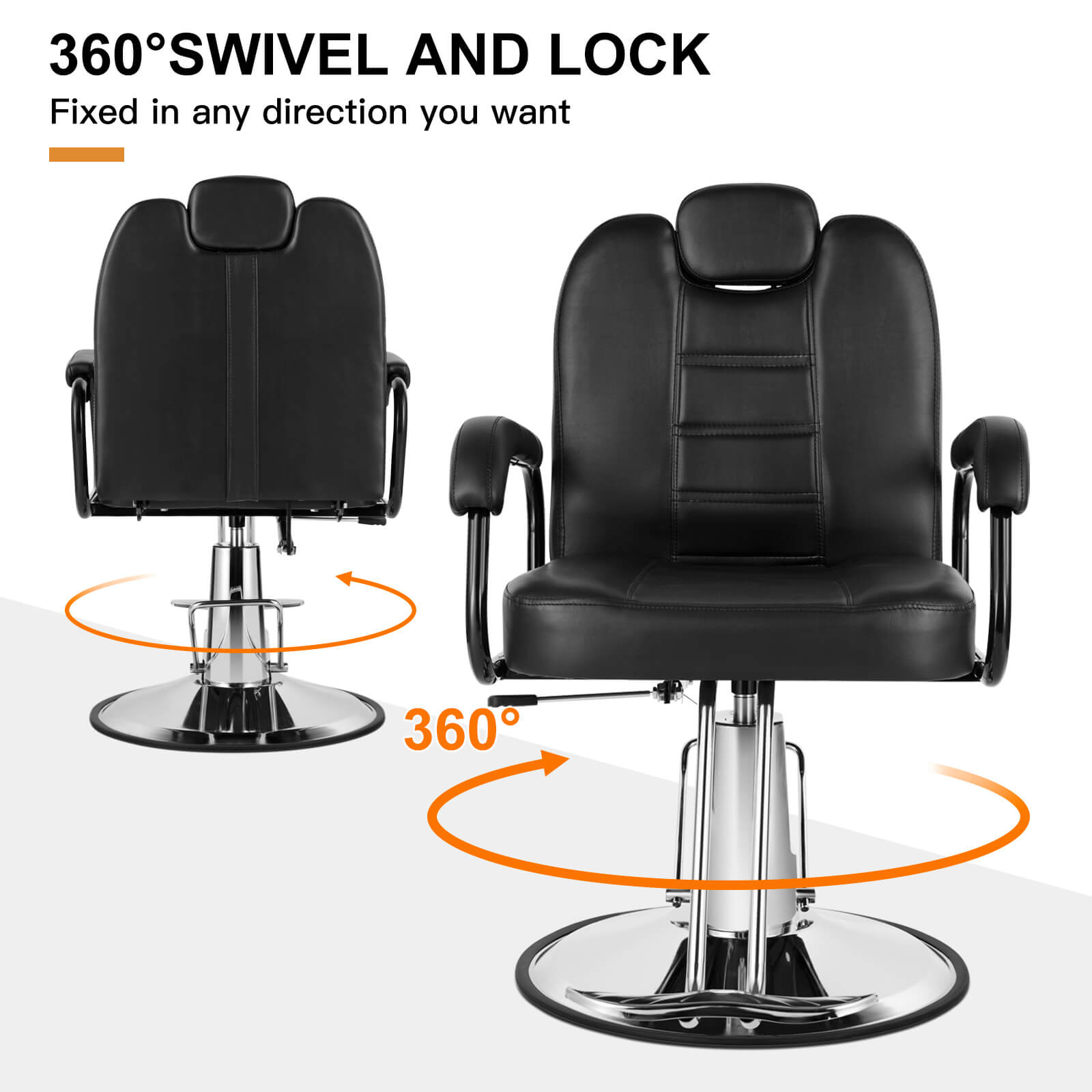 #5020 Hydraulic Recliner Barber Chair Artist hand