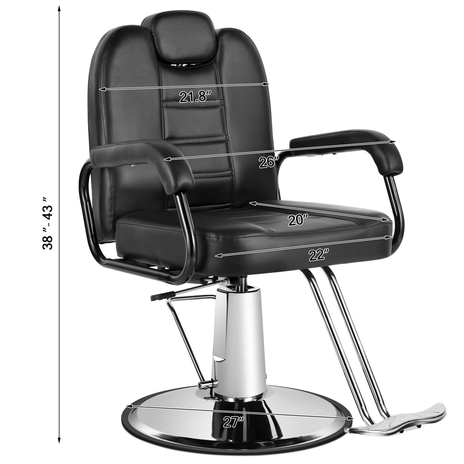 #5020 Hydraulic Recliner Barber Chair Artist hand
