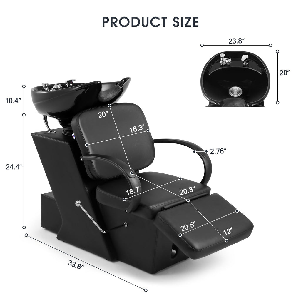 #1006 Shampoo Station Backwash Chair Shampoo Bowl Sink Unit Station Artisthand