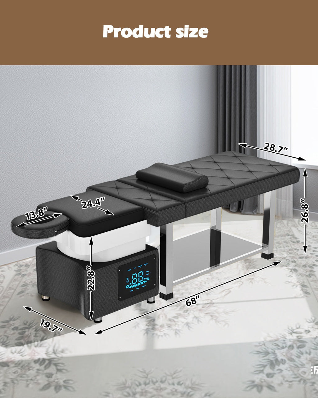 #2084 Head Spa Bed, Hair Washing, Shampoo Massage Bed with Water Cycle Salon Equipment for Beauty Head Spa, Constant Temperature System