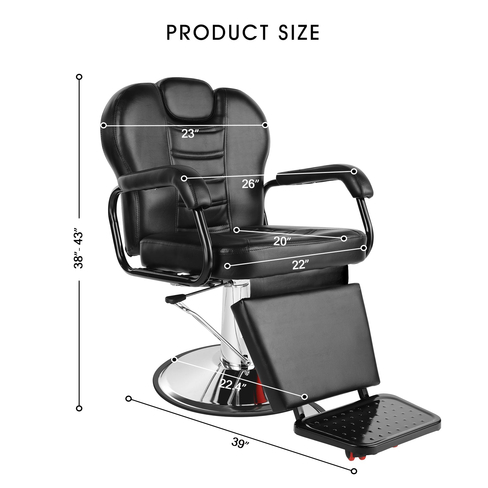 #5024 Hydraulic ALL Purpose Barber Chairs Heavy duty Salon Chair Artist hand