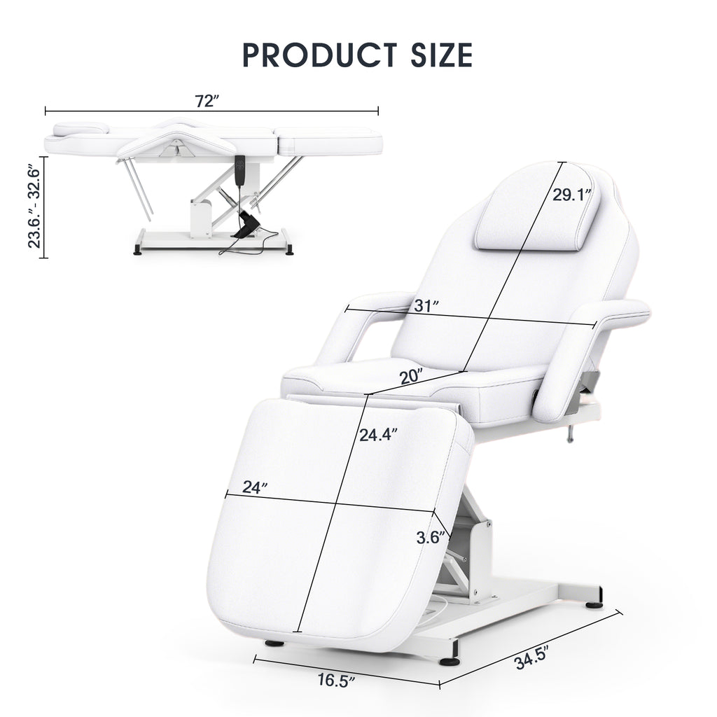 #9202 Massage Table Electric Height Adjustable Massage Bed Massage Bed Facial Bed Lash Bed for Eyelash Extensions Salon Chair